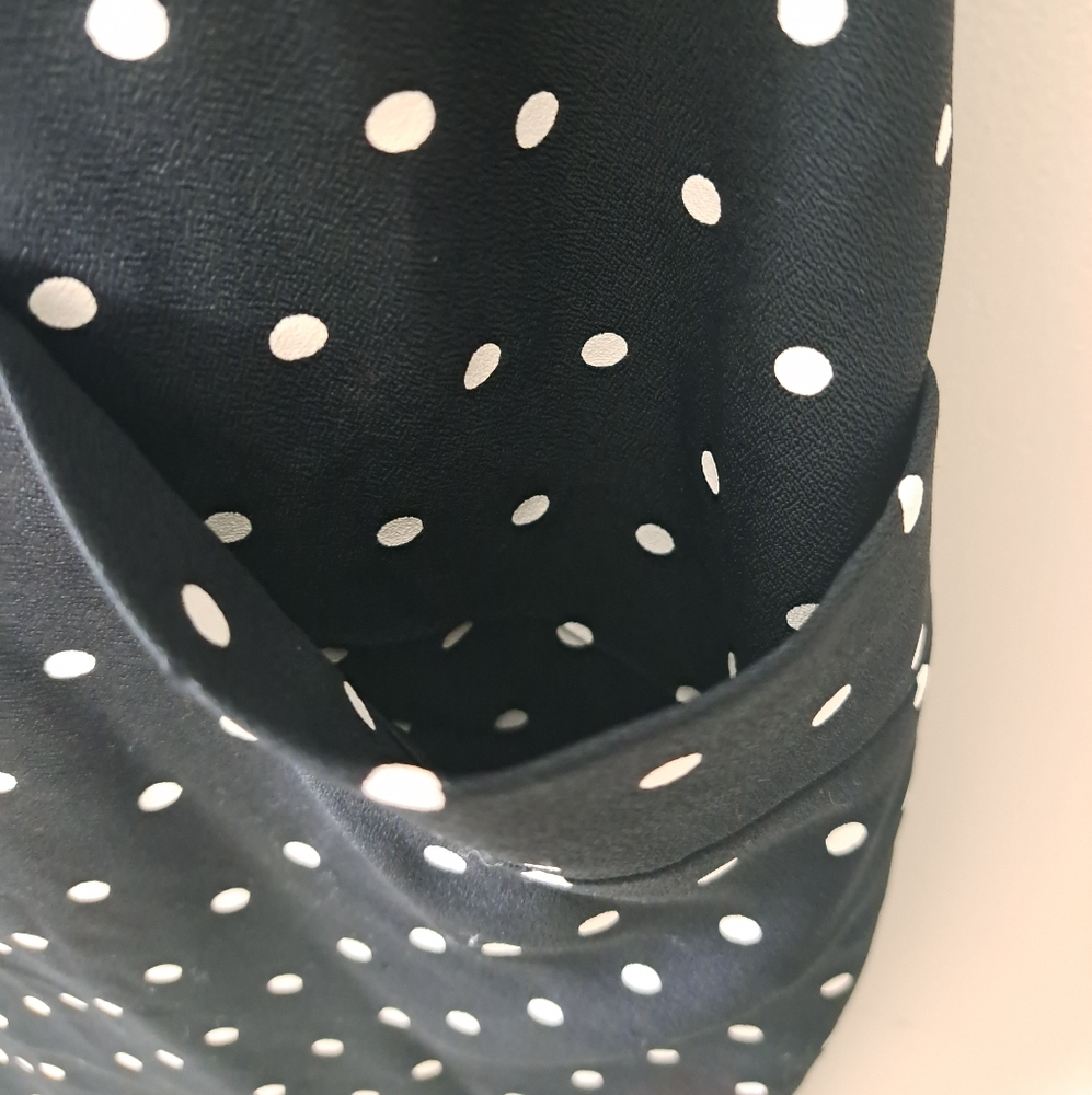Vintage Black and White Polka-dot Dress with Pockets - Picture 4 of 8